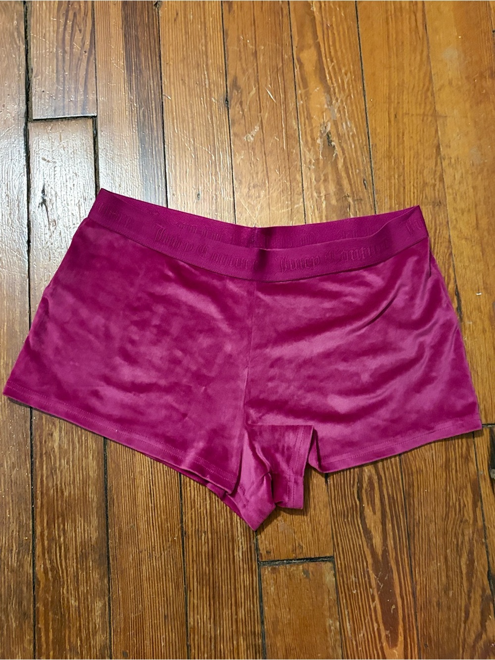 Juicy Couture Magenta Velvet Boyshorts